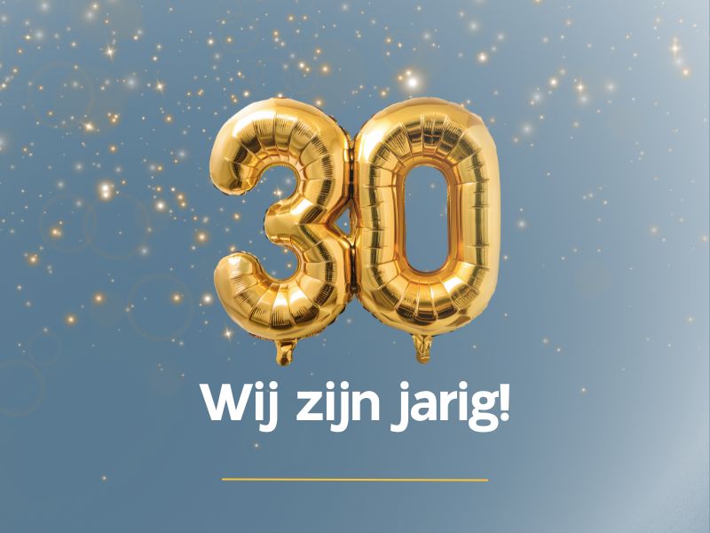 30 jaar balonnen met glitters, wij zijn jarig